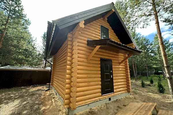 Дом из сухого оцилиндрованного бревна. - 1 этаж