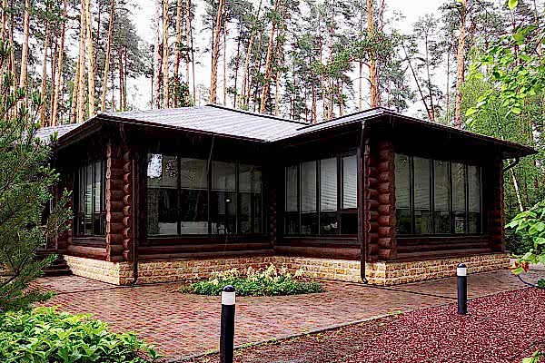 Баня из сухой лиственницы - 1 этаж