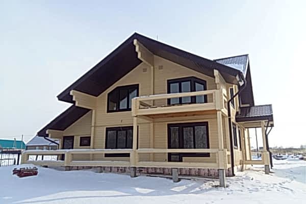 Дом из сухого профилированного бруса, - 1.5 этажа